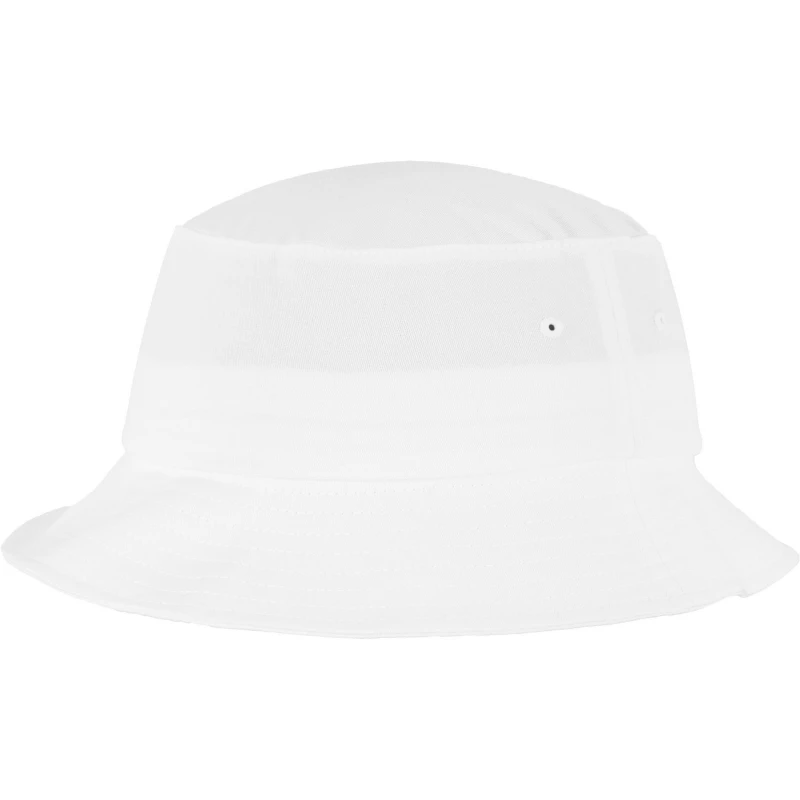 Image of Flexfit by Yupoong Mens Cotton Twill Bucket Hat in White White Male One Size