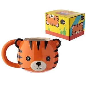 Image of Tiger Ceramic Animal Shaped Head Mug