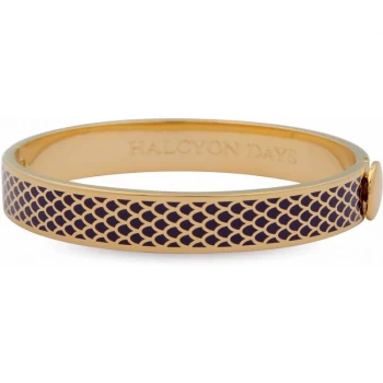 Image of 1cm Salamander Black & Gold Hinged Bangle