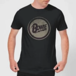 Image of David Bowie Circle Logo Mens T-Shirt - Black