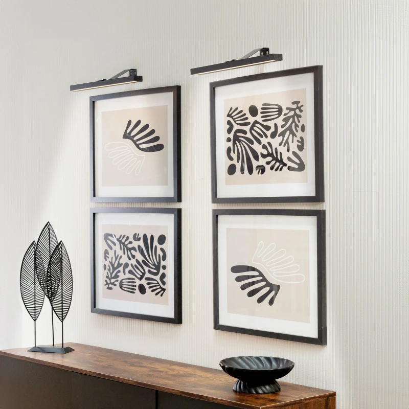 Image of ValueLights ValueLights Ryle Set of 2 Rechargeable Easy Fit Wall Touch Light Fittings in Black One Size Unisex 5059406040917