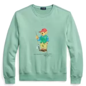 Image of Polo Ralph Lauren Bear Fleece Crew Jumper - Green