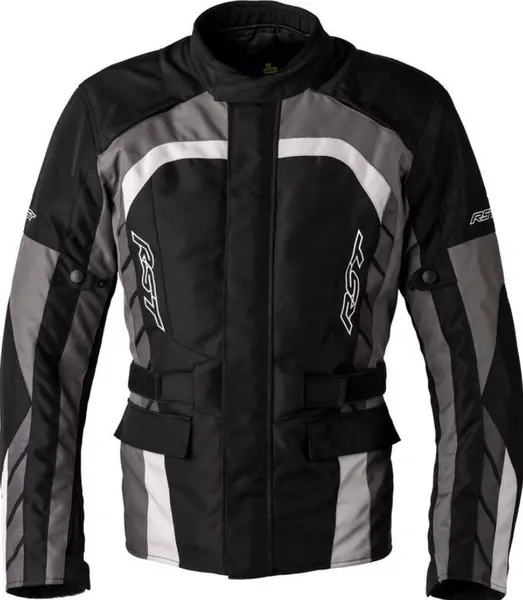 Image of RST Alpha CE 5 Textile Jacket Men Black Gray White Size 48