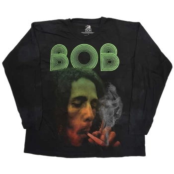 Image of Bob Marley - Smoke Gradient Unisex X-Large T-Shirt - Black