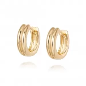 Image of Meryl Huggie Hoop 18ct Gold Plate Earrings HUG17_GP