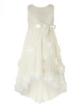 Image of Monsoon Girls Iced Roses Sequin Dress - Gold
