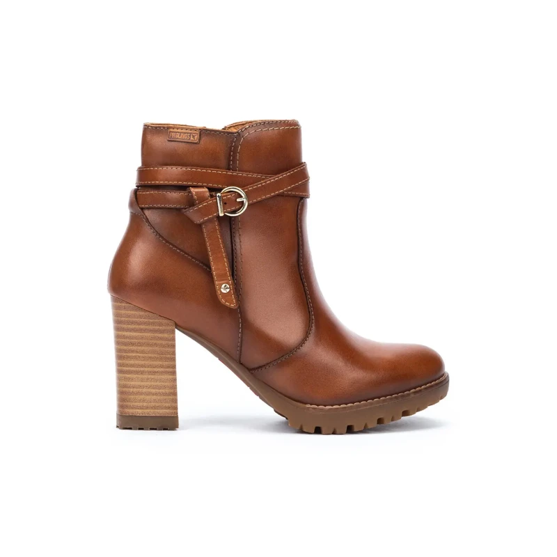 Image of Pikolinos Connelly W7M-8806 Leather Womens Ankle Boots - Brandy - Size:UK 8-8.5