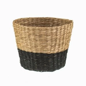 Image of Sass & Belle Black Dip Seagrass Planter