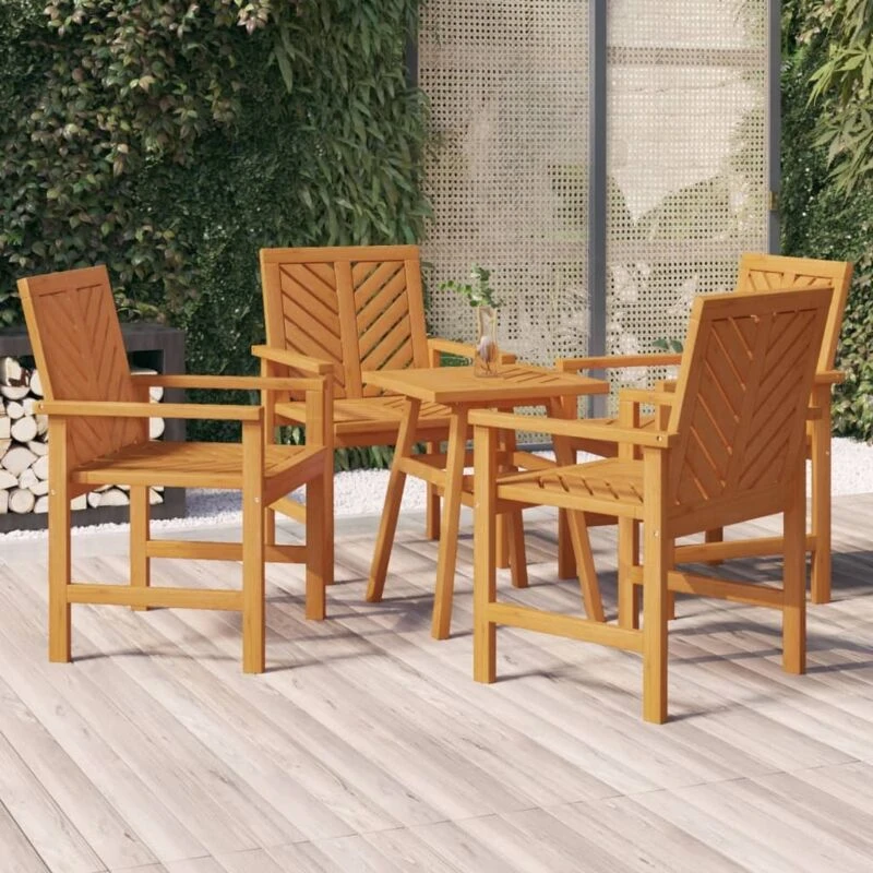 Image of VIDAXL Garden Dining Chairs 4 pcs Solid Wood Acacia Vidaxl 8720845758776
