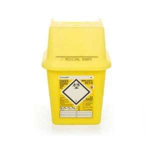 Image of Click Medical Sharpsafe 4 Litre Sharps Bin Yellow