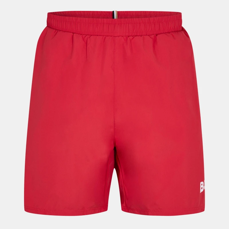 Image of Boss Mens Dolphin Swim Shorts Bright Red male S