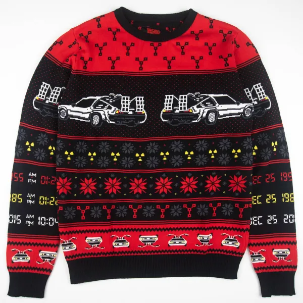 Image of Back to the Future 1.21 Jinglewatts Knitted Christmas Jumper - L
