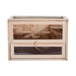 Image of PawHut Hamster Cage, 60Lx35Wx42H cm, Fir Wood
