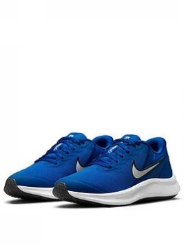 Image of Nike Star Runner 3 Junior Trainers - Blue/White , Blue/White, Size 4