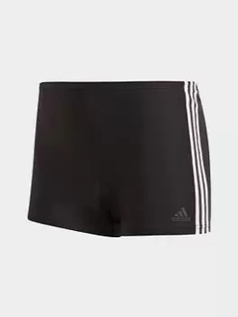 Image of adidas 3-stripes Swim Boxers, Black/White, Size 36, Men