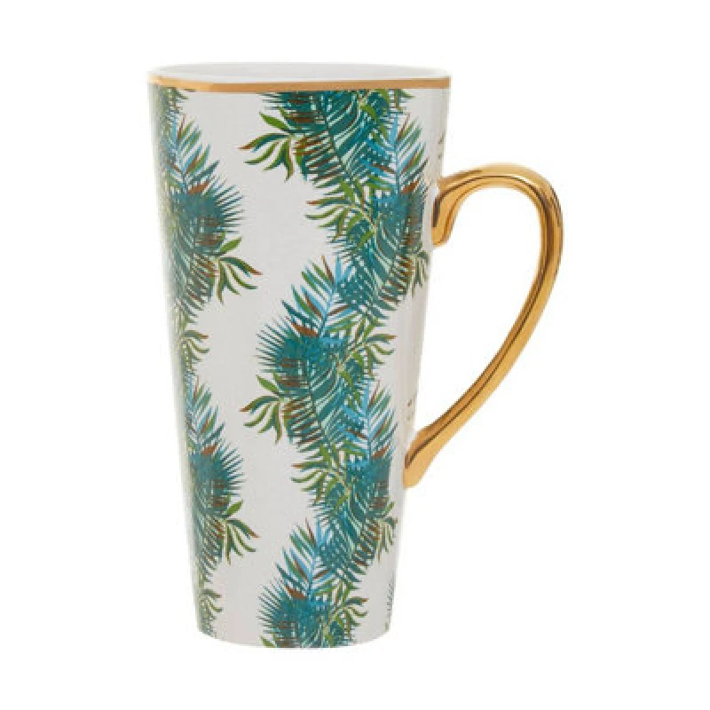 Image of Premier Housewares Winter Palm Latte Mug Green unisex
