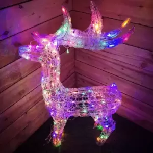 Image of Premier Decorations Ltd - Premier 1.15M Lit Soft Acrylic Christmas Reindeer with 160 Multi led