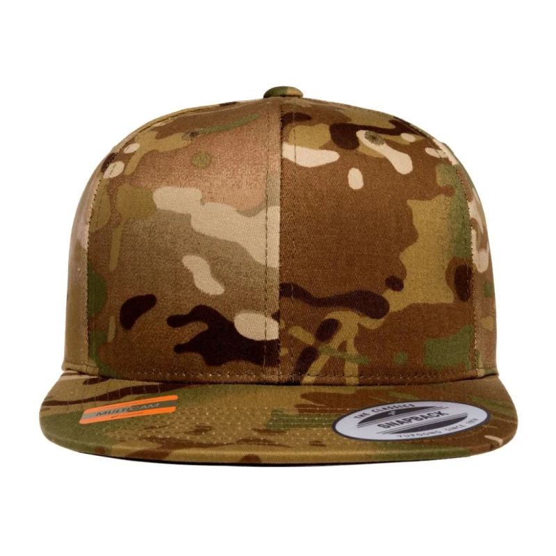 Image of Flexfit by Yupoong Mens Classic Snapback Multicam Cap Multicolor Male One Size