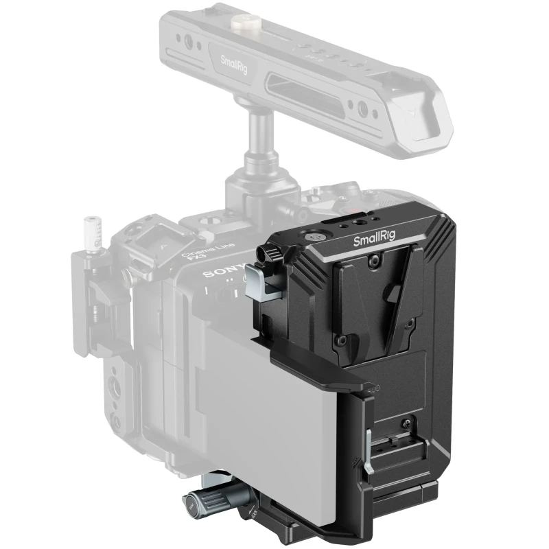 Image of SmallRig V-Mount Battery Mount Plate Kit for Most Flip-Screen Mirrorless Cameras, for Sony for Canon with Arca-Swiss Plate -5227