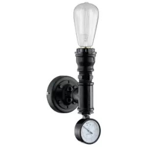 Image of Italux Pareto - Industrial And Retro Wall Lamp Black 1 Light , E27