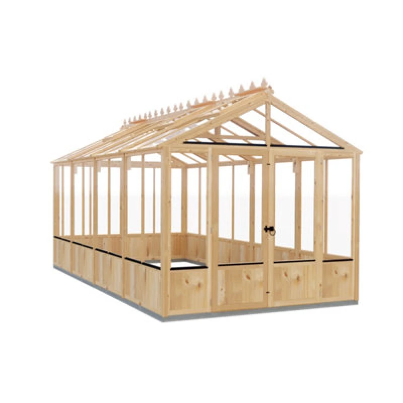 Image of Shire Holkham 8 X 16 Timber Greenhouse With Double Door