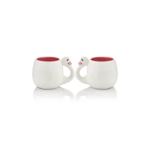 Image of Swan Set of 2 Ceramic Swan Character Mugs