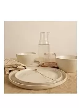 Image of Waterside 12Pc Reactive Glaze White Dinner Set