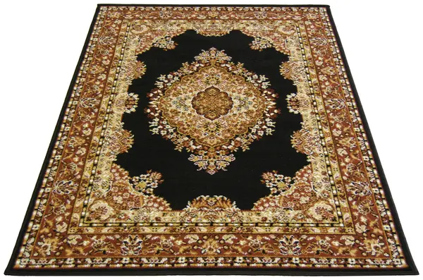 Image of Ion Maestro Traditional Short Pile Rug - 200x290cm - Black
