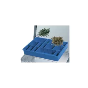 Image of ZARGES Small parts tray, with 21 plug-in dividers, WxDxH 430 x 330 x 60 mm