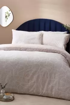 Image of Dunes Abstract Cotton Rich Reversible Duvet Cover Set