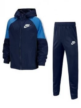 Image of Boys, Nike Kids NSW Woven Tracksuit - Navy/Blue, Navy/Blue Size M 10-12 Years
