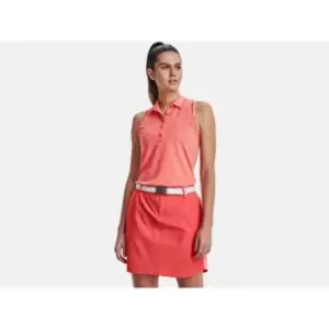 Image of Under Armour Womens Zinger Point Slvls Polo Vermillion L