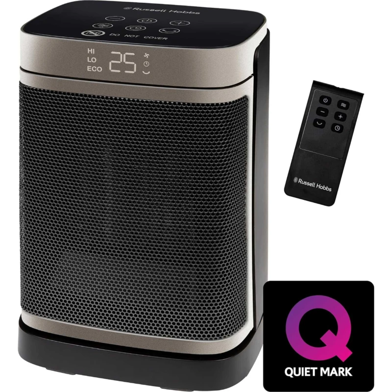 Image of Russell Hobbs RHCH2001G Ceramic Fan Heater - Black & Gold,Black 5056233836058