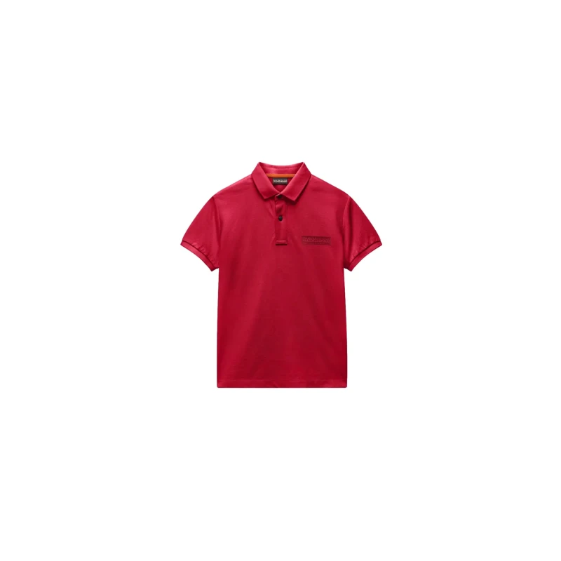 Image of Polo child Napapijri Box Logo Rouge Unisex 6 ans