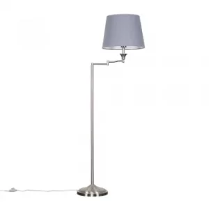 Image of Sinatra Floor Lamp with Grey Aspen Shade