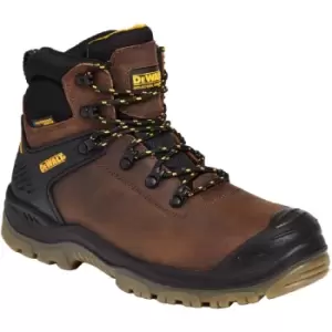 Image of DEWALT Newark Mens Leather Waterproof Safety Boot (9 UK) (Brown) - Brown