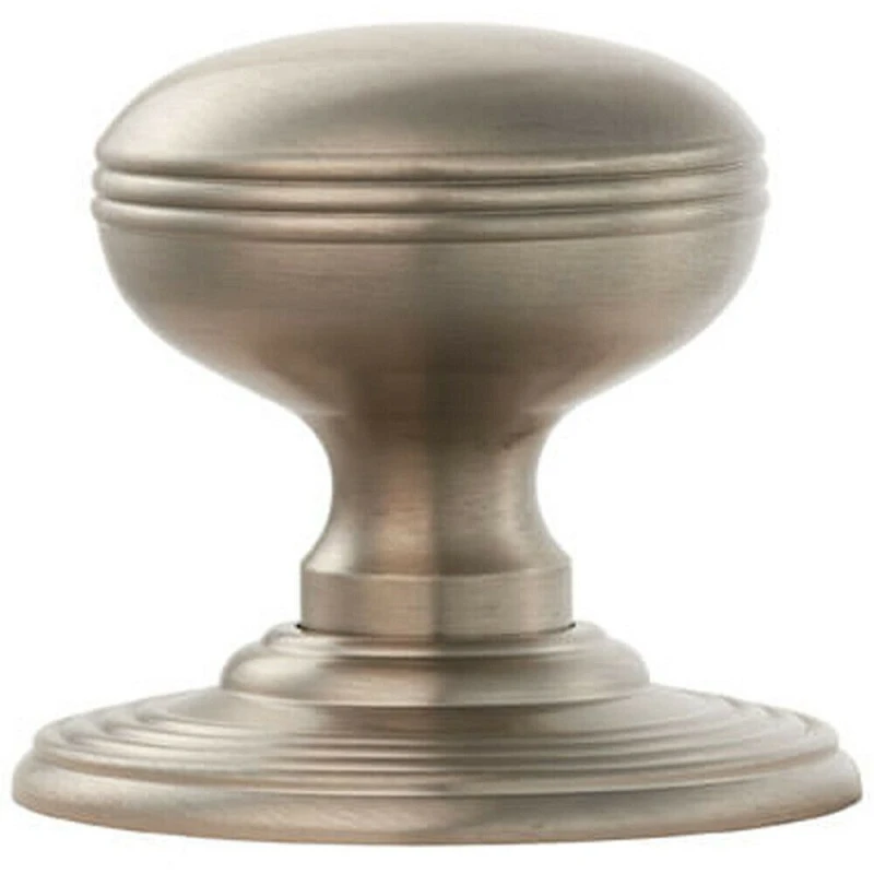 Image of Loops PAIR Textured Mortice Door Knob 70mm Diameter Concealed Rose Satin Nickel Metallics unisex