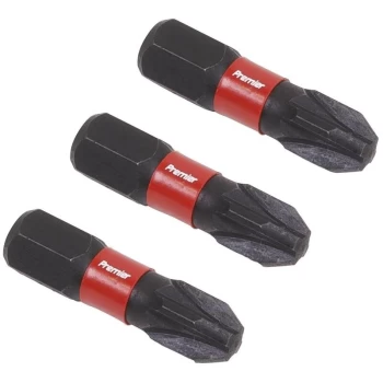 Image of Sealey - AK8209 Pozi #3 Impact Power Tool Bits 25mm - 3pc