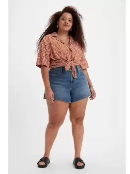 Image of 80's Mom Shorts (Plus Size) - Blue
