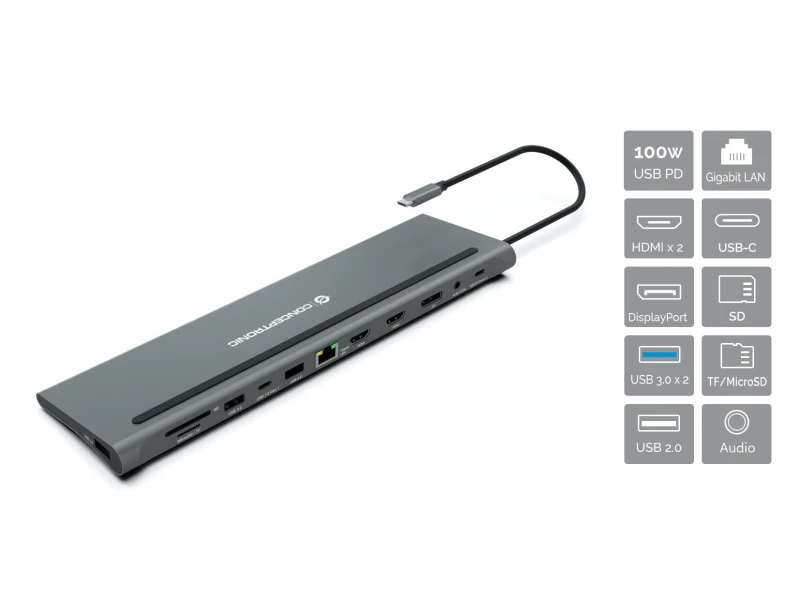 Image of Conceptronic DONN17G laptop dock/port replicator Wired USB 3.2 Gen 1 (