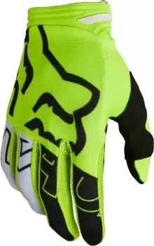 Image of FOX 180 Skew Motocross Gloves, yellow Size M yellow, Size M