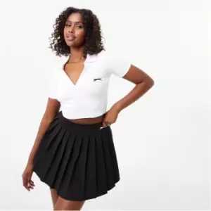 Image of Slazenger ft.Wolfie Cindy Polo Crop Top - White