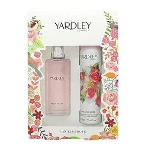 Image of Yardley English Rose Eau de Toilette 50ml and Body Spray 75ml Gift Set