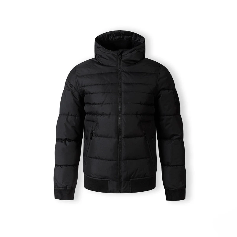 Image of Minoti Men padded jacket hooded Black male Large