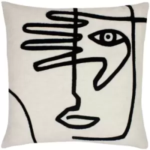 Image of Mono Face Cushion Linen, Linen / 50 x 50cm / Cover Only
