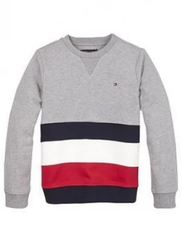 Image of Tommy Hilfiger Boys Global Stripe Colourblock Sweat