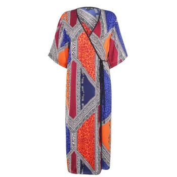 Image of Biba Wrap Kimono Dress - Multi