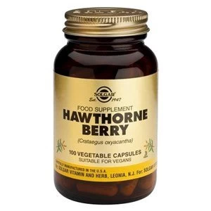 Image of Solgar Hawthorne Berry Vegetable Capsules 100 Veg Caps