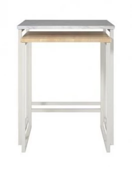 Image of Cosmoliving Scarlett Nest Of Tables- White Marble Effect