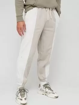 Image of Converse Star Chevron Pocket Panelled Knit Joggers - Stone, Size S, Men